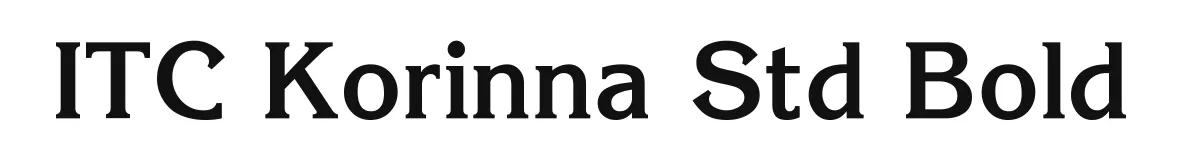 ITC Korinna Std Bold original font preview
