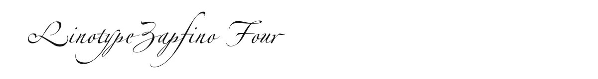 LinotypeZapfino Four original font preview