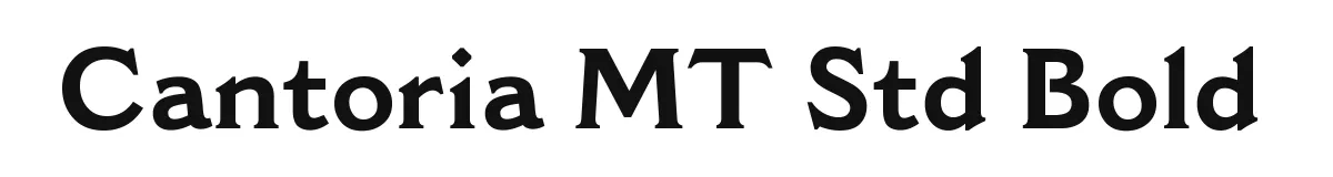 Cantoria MT Std Bold original font preview