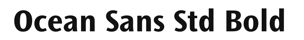 Ocean Sans Std Bold original font preview