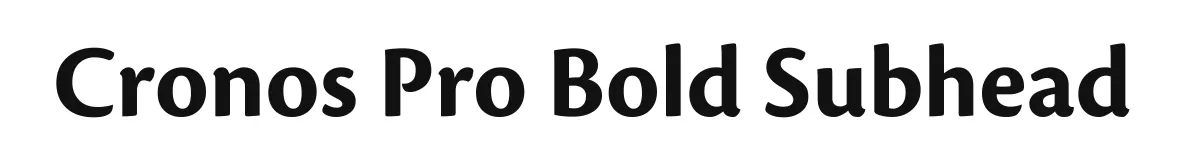 Cronos Pro Bold Subhead original font preview