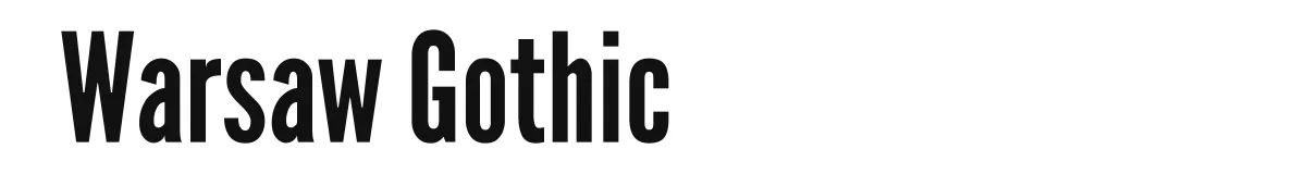 Warsaw Gothic original font preview