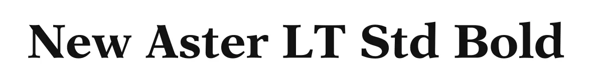 New Aster LT Std Bold original font preview