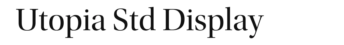 Utopia Std Display original font preview