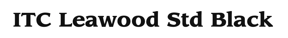 ITC Leawood Std Black original font preview