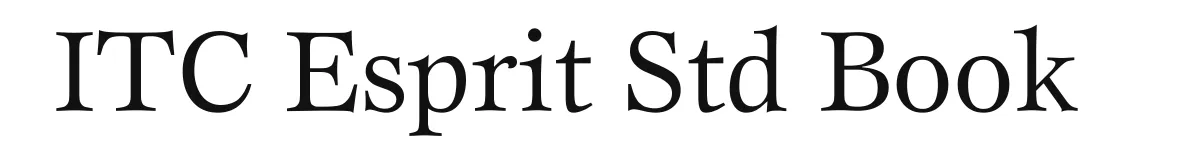 ITC Esprit Std Book original font preview