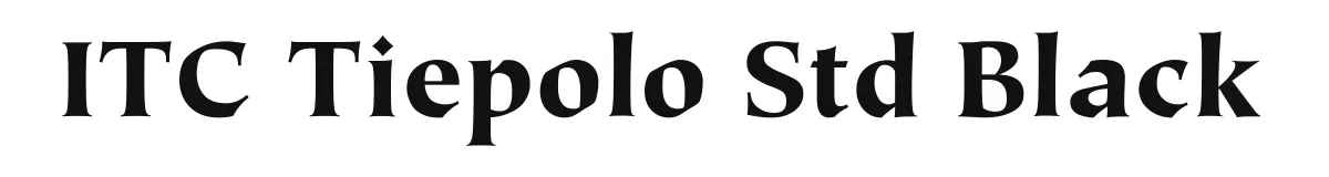 ITC Tiepolo Std Black original font preview