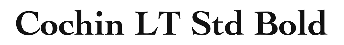 Cochin LT Std Bold original font preview