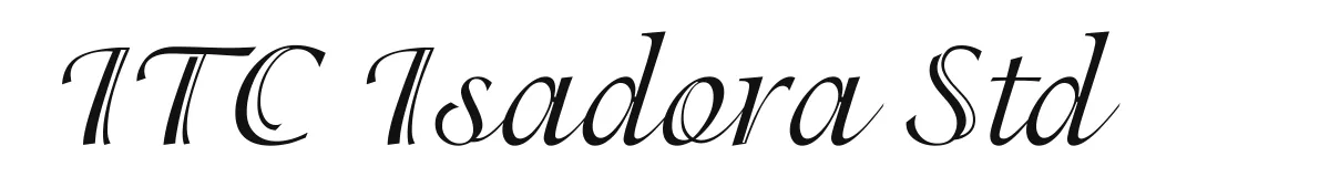 ITC Isadora Std original font preview