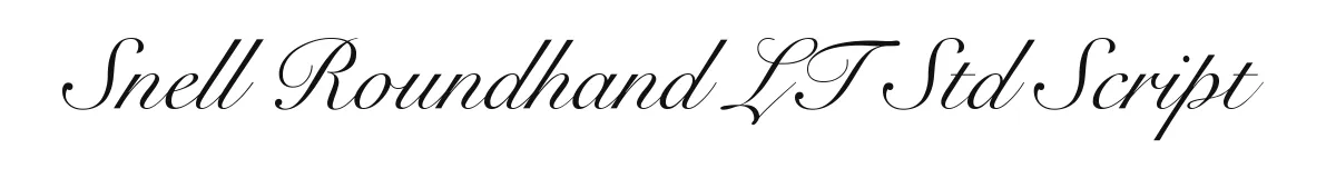 Snell Roundhand LT Std Script original font preview
