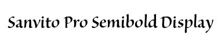 Sanvito Pro Semibold Display