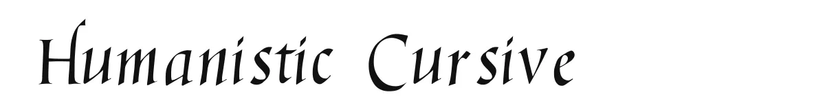 Humanistic Cursive original font preview