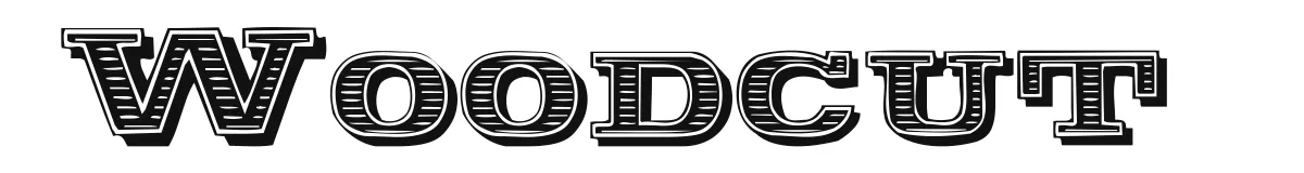 Woodcut original font preview