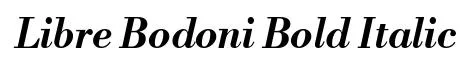 Libre Bodoni Bold Italic