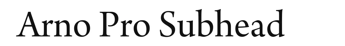 Arno Pro Subhead original font preview