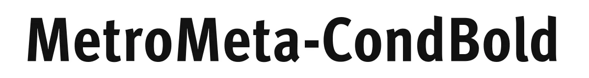 MetroMeta-CondBold original font preview