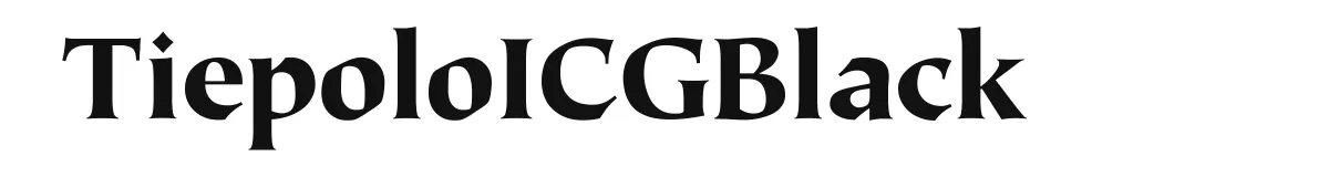 TiepoloICGBlack original font preview