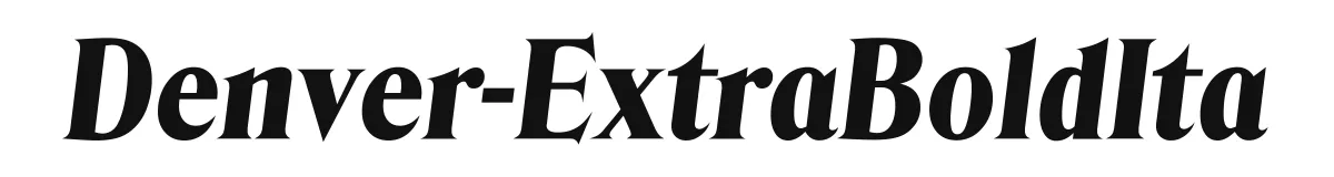 Denver-ExtraBoldIta original font preview