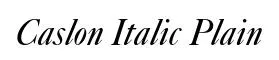 Caslon Italic Plain