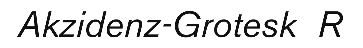 Akzidenz-Grotesk  R original font preview