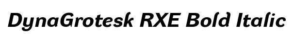 DynaGrotesk RXE Bold Italic