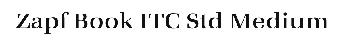Zapf Book ITC Std Medium original font preview