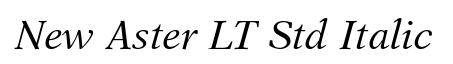 New Aster LT Std Italic