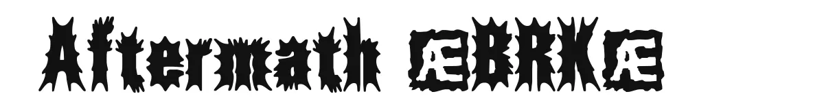Aftermath (BRK) original font preview