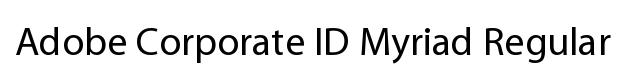 Adobe Corporate ID Myriad Regular