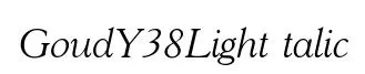 GoudY38LightItalic