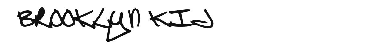 Brooklyn Kid original font preview