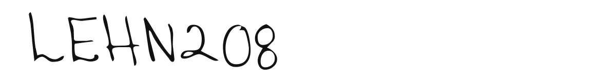 LEHN208 font preview