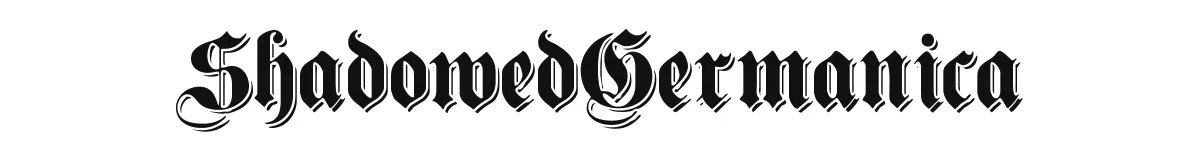 ShadowedGermanica font preview