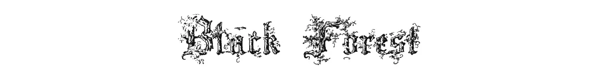 Black Forest font preview