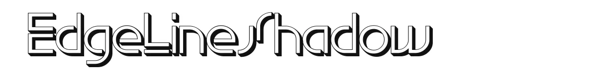 EdgeLineShadow original font preview