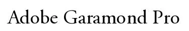 Adobe Garamond Pro font preview