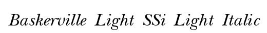 Baskerville Light SSi Light Italic