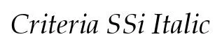 Criteria SSi Italic