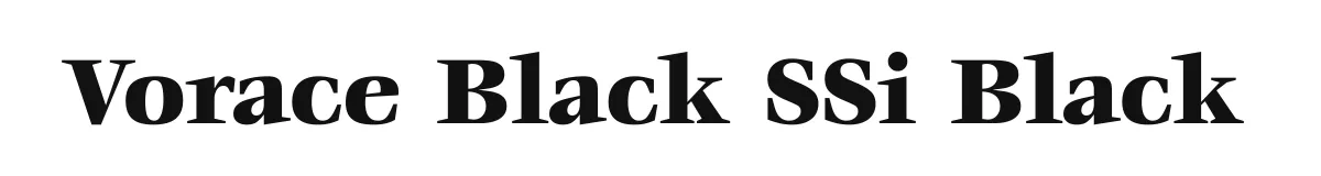 Vorace Black SSi Black font preview