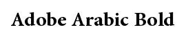 Adobe Arabic Bold font preview