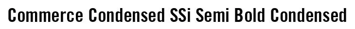 Commerce Condensed SSi Semi Bold Condensed