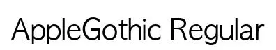 AppleGothic Regular font preview