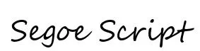 Segoe Script