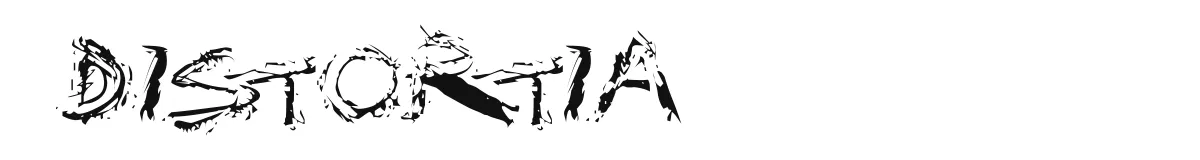 Distortia font preview