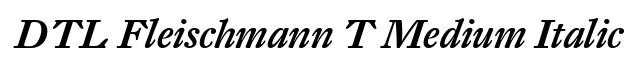 DTL Fleischmann T Medium Italic