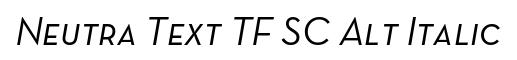 Neutra Text TF SC Alt Italic