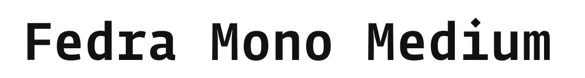 Fedra Mono Medium font preview