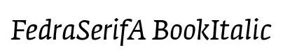 FedraSerifA BookItalic