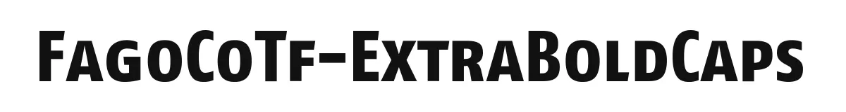 FagoCoTf-ExtraBoldCaps font preview
