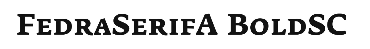 FedraSerifA BoldSC font preview